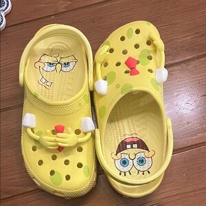 CROCS Yellow Sandals with Cartoon Design